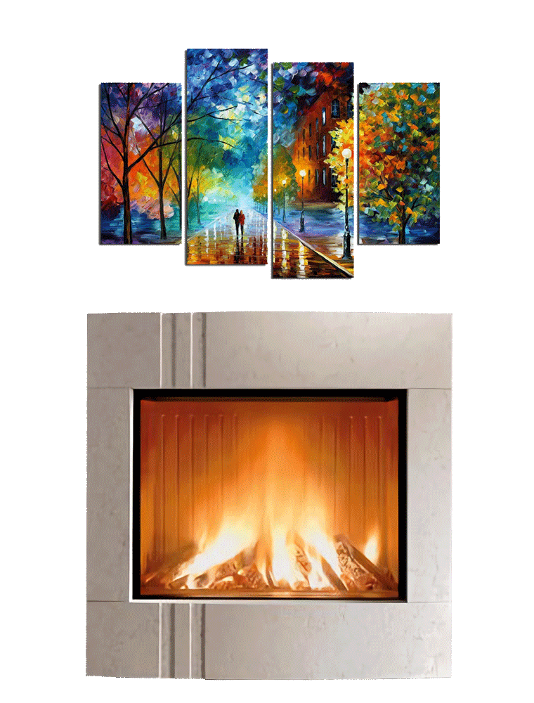 Modern Marble fireplace model galerma caliza capri stone Contemporary style